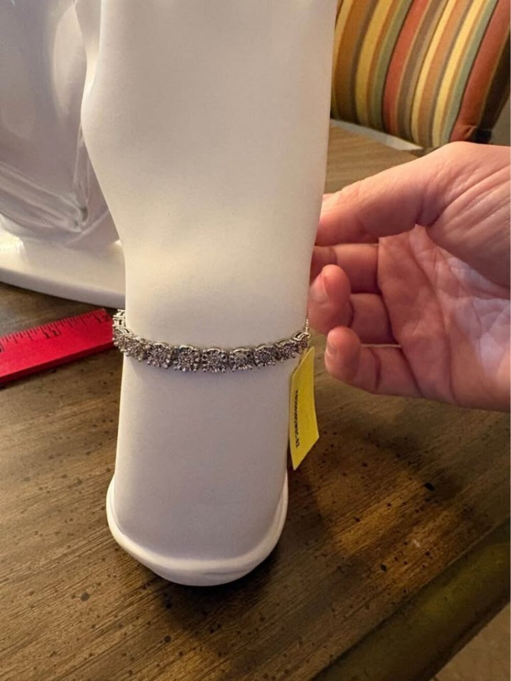 Silver Natural Diamond Bolo Bracelet